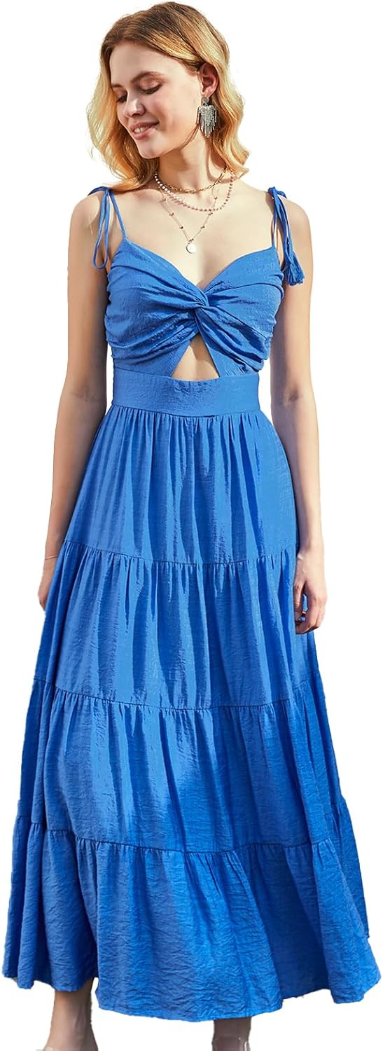 Boho Chic Sweet Casual Fashion Vibes Dresses for Women Medium Blue03