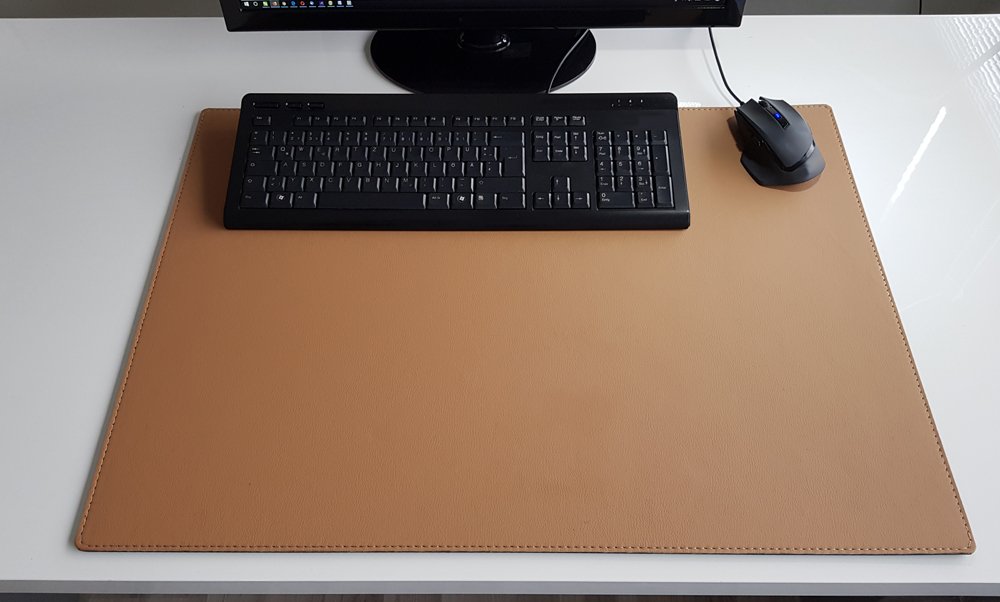 Schreibtischunterlage sanft lux Leder 70 x 50 Beige