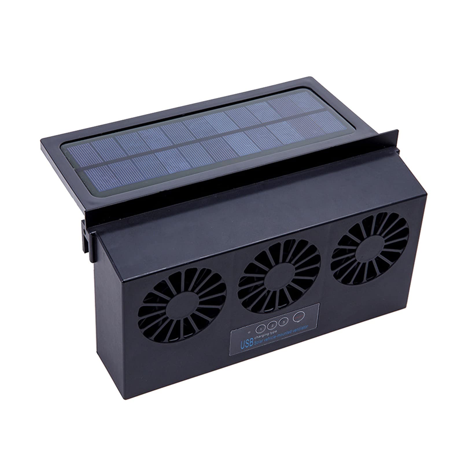 Dmuchawa odśrodkowa, Wentylacja samochodu pokolenia USB. Cyrkulacja Wentylator Wentylator Pojazd Narzędzie chłodzące Pojazd Słoneczny Wentylator Auto Air Vent Vent Vent(Nero)
