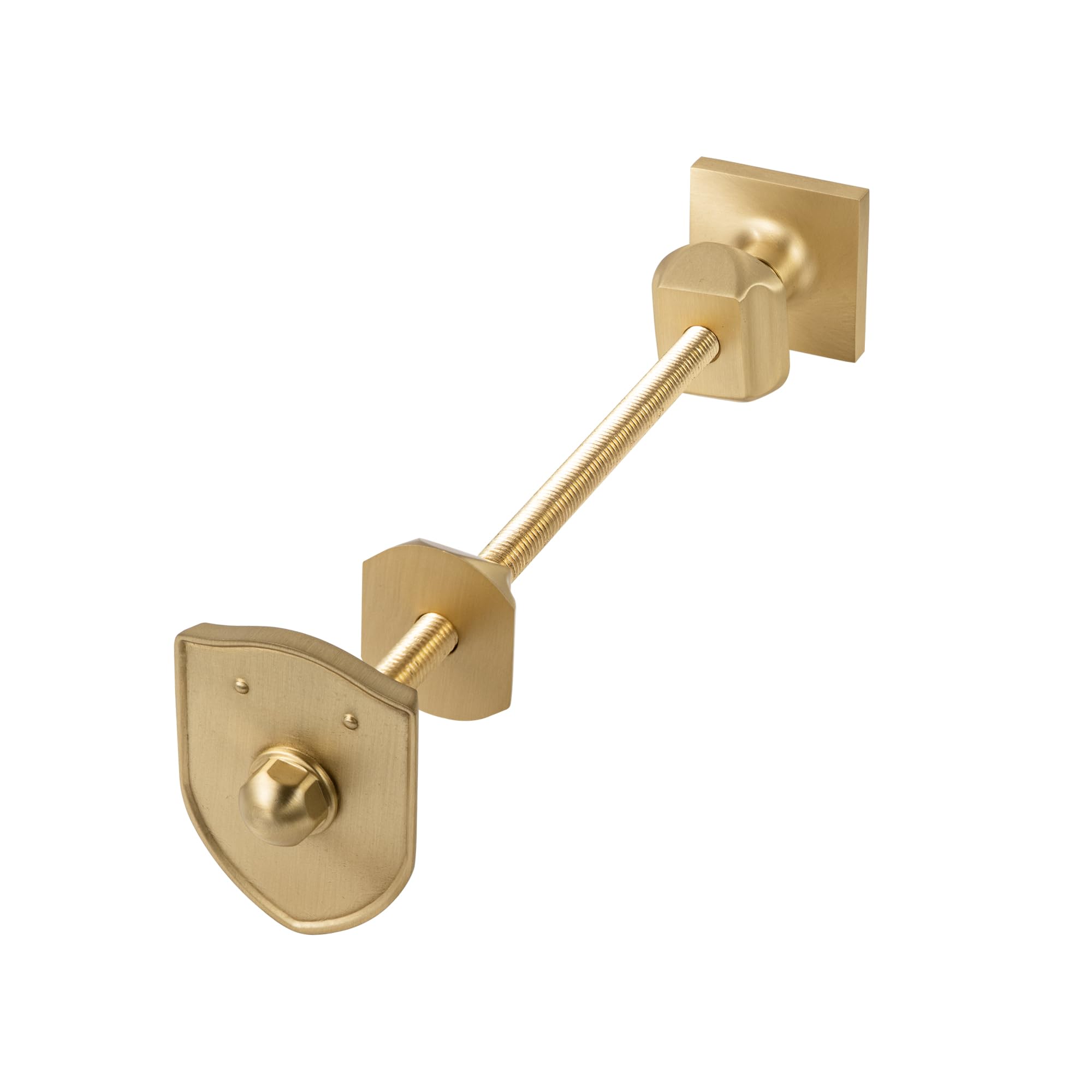 VANCOCO Traditional Brushed Gold Radiator Wall Bracket - Square Base, Compatible with Column Heating Systems