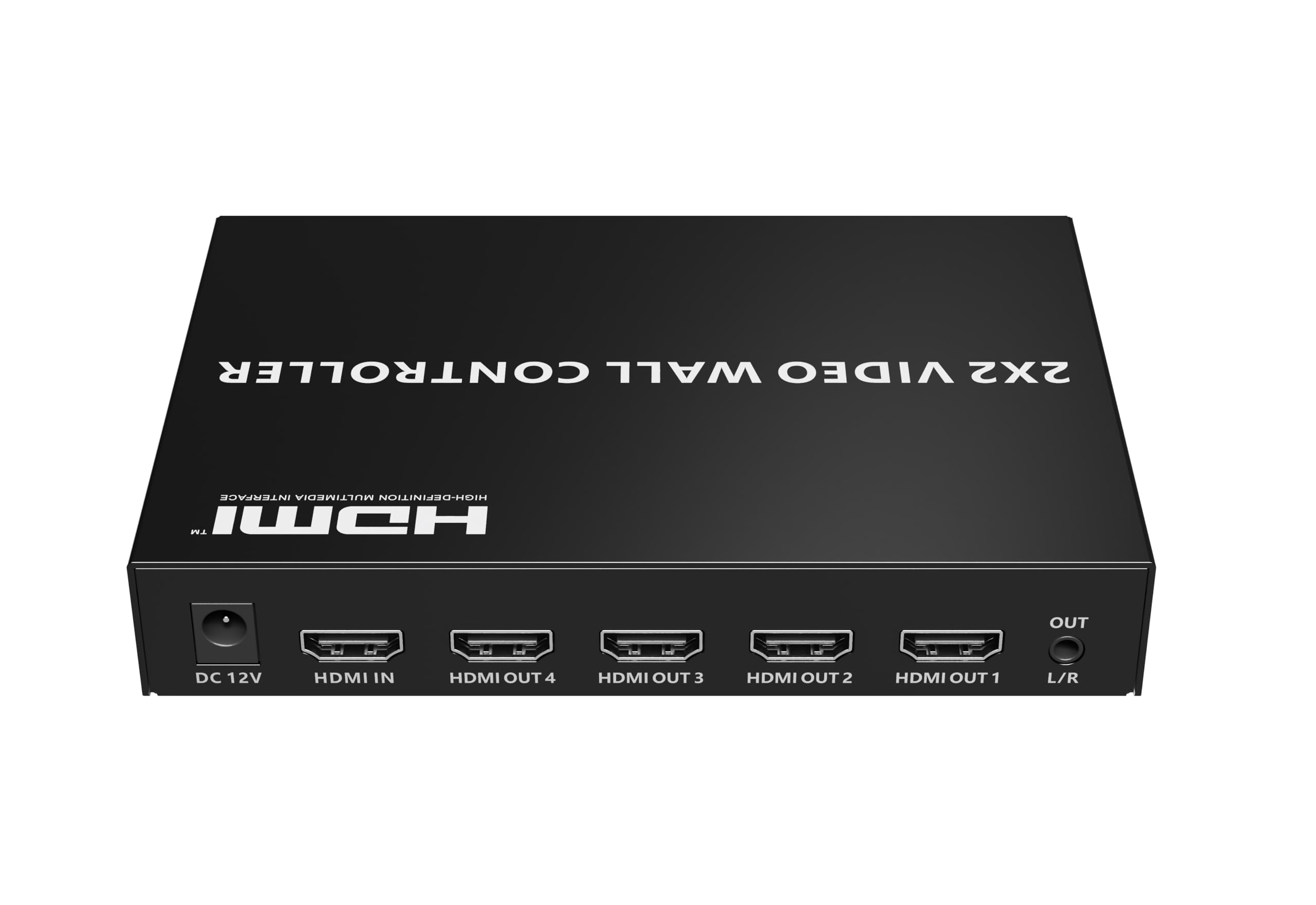 PremiumCord Controller Videowall HDMI 1-4, UHD 4K 2160p 60 Hz, Full HD 1080p, 8 Modalità di Visualizzazione, HDMI 2.0, HDCP 2.2, RS232, DIP Switch, Alloggiamento in Metallo, Nero
