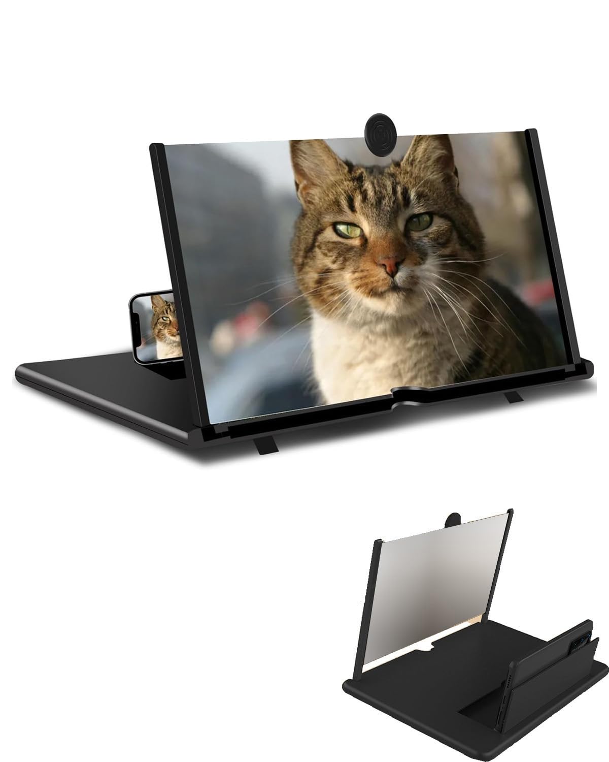 Accessori Smartphone 12 Pollici Lente Ingrandimento Schermo 3D HD, Pieghevole e Anti-Luce Blu per Guardare Video, Ideale come Regalo Utile per Uomo e Ragazzo