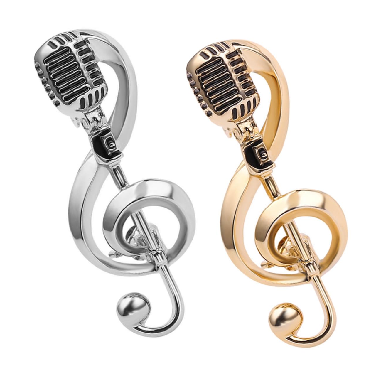 Adesivi per Piastre in Acciaio Microfono Donne Accessori Classici Accessori per la Fascia Europea e Americana Fascifica della retrò DECARE Musica A ZINCI