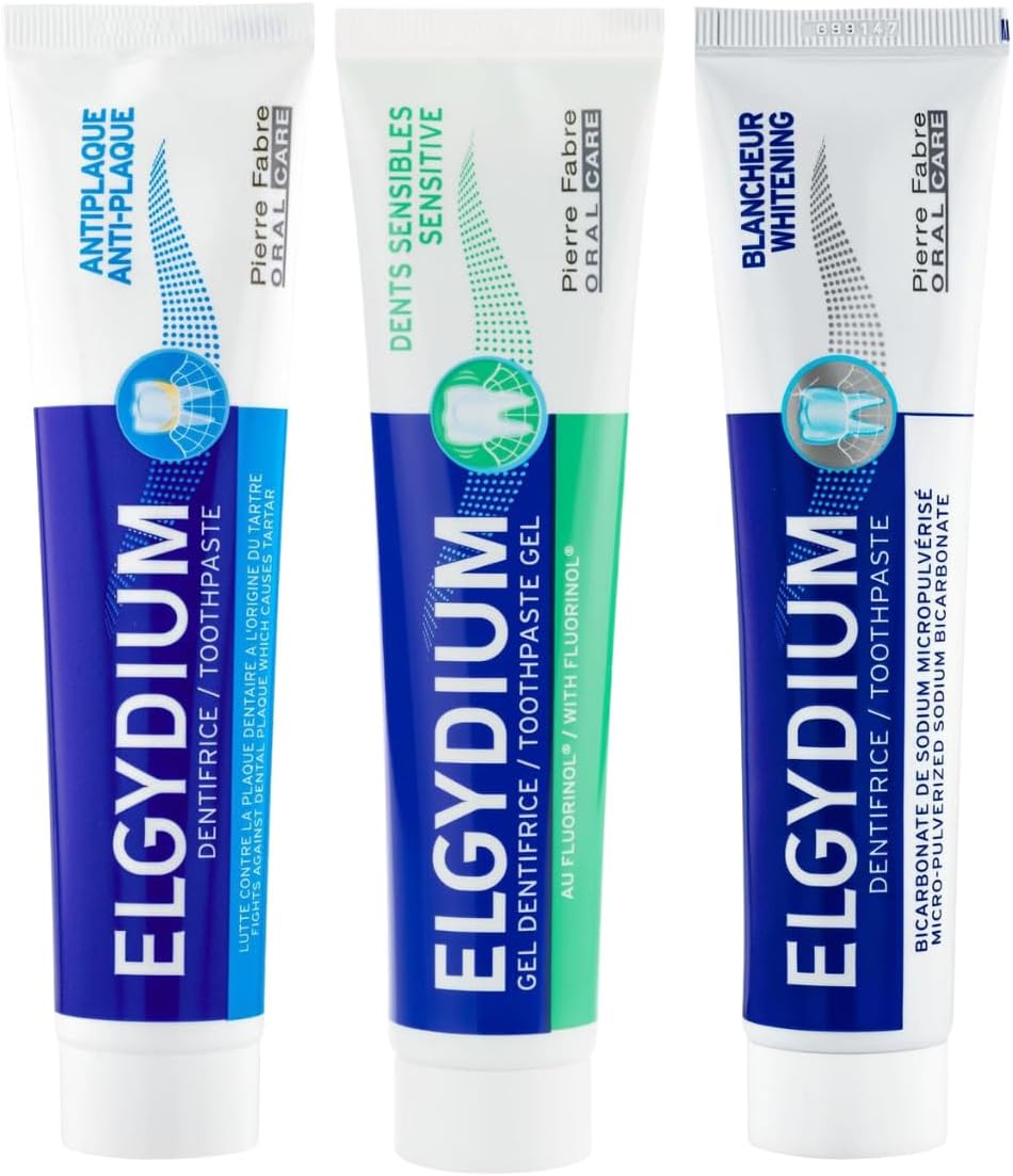 Complete Oral Care Toothpaste Bundle 3x75ml – Anti-Plaque, Sensitive Teeth & Whitening – Daily Protection, Enamel Safe, Removal of Staining from Coffee/Tea, Thank You from GloZiri
