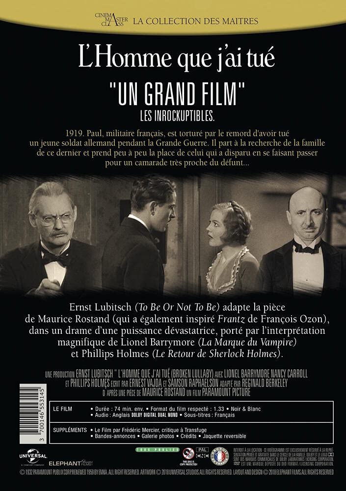 L'Homme que j'ai tué - DVD