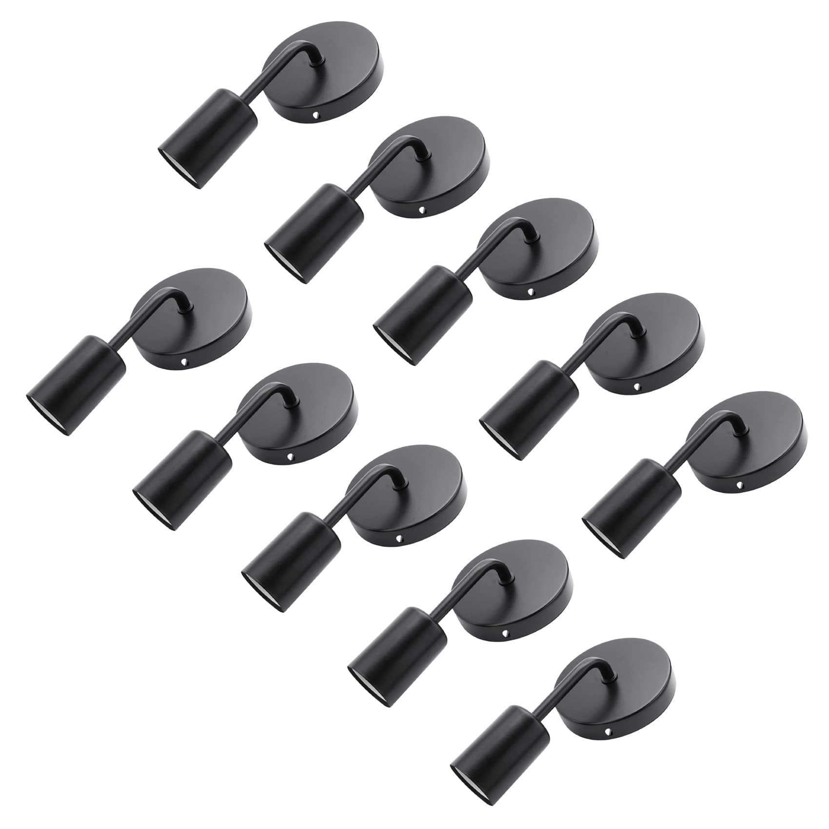 Hndhbfgrt 10X Black Loft Antique Iron Simple Wall Lamp American Country Restaurant Bar Corridor Aisle Wall Sucker Wall Lamp