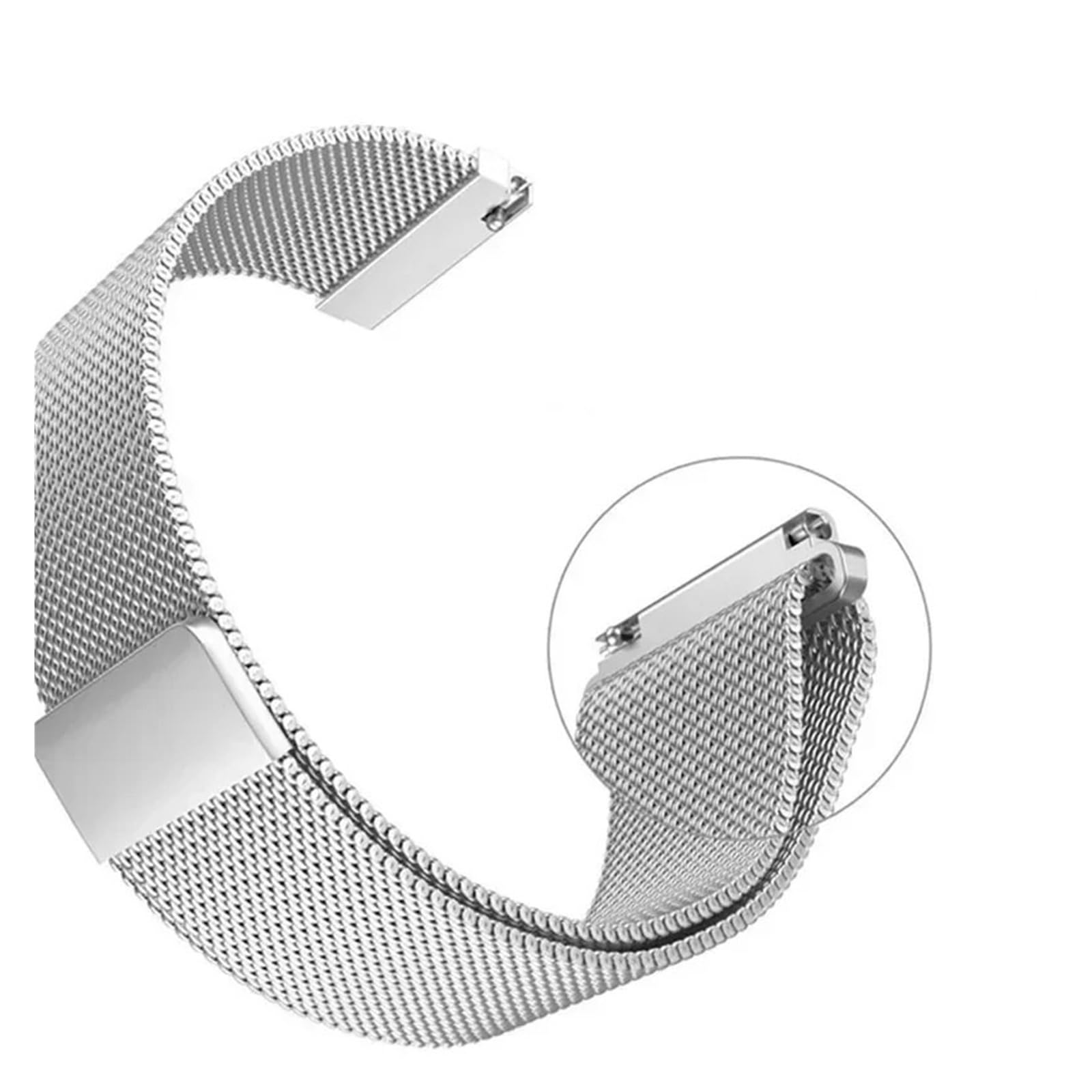 Bracelet magnétique en acier inoxydable avec boucle milanaise 20/22 mm pour Samsung Galaxy Watch 7 6 5 4 40 mm 44 mm pour S3 Huawei GT4 GT3 (rouge, 20 mm)