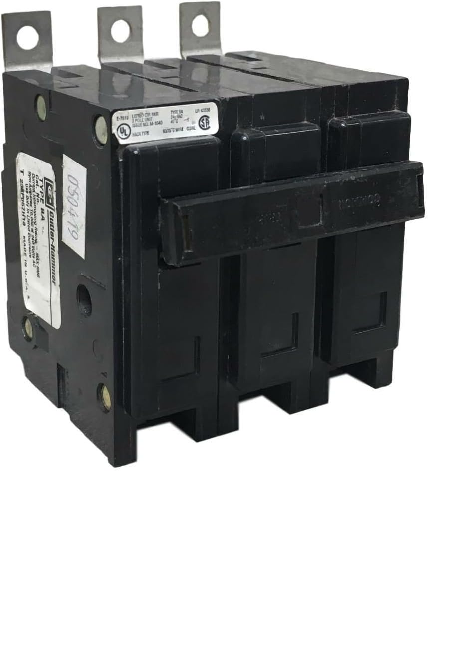 Eaton BAB3040H Bolt-On Mount Type BAB Industrial Miniature Circuit Breaker 3-Pole 40 Amp 240 Volt AC Quicklag