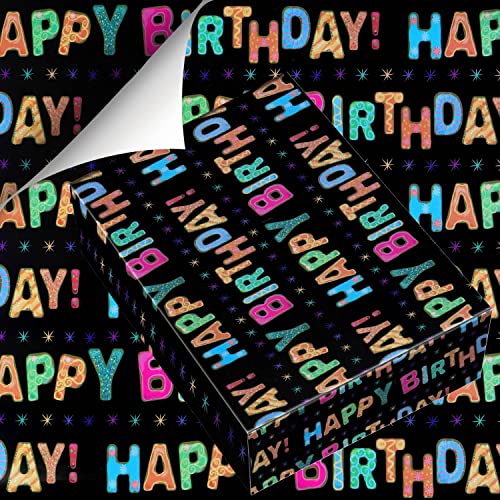 Schwarzes Geschenkpapier Rolle – 38,1 Cm X 990,6 Cm, Kraftpapier Für Basteln, Verpacken & Malen