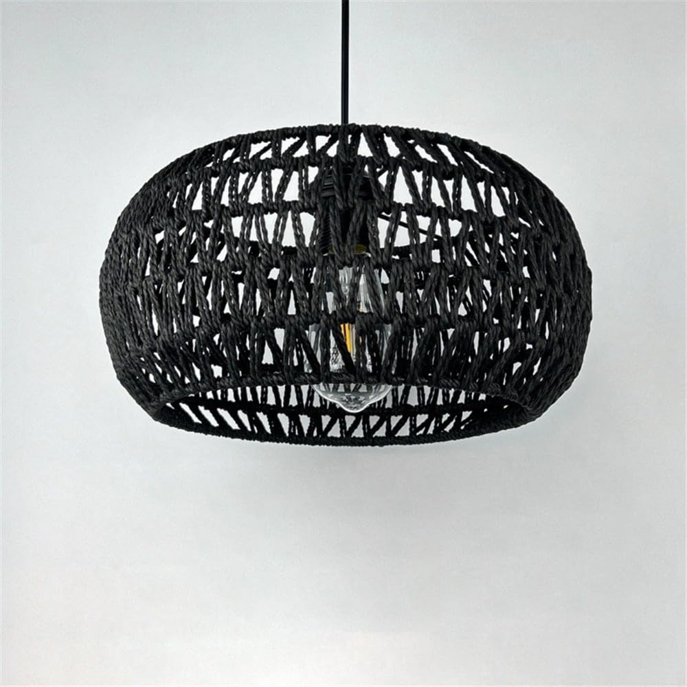 SXWNBIFH Industrial Style Retro Hemp Rope Pendent Lamp Personality Creative Internet Bar Cafe Restaurant Bedroom Clothing Store Bar Counter Chandelier (T B D32CM)