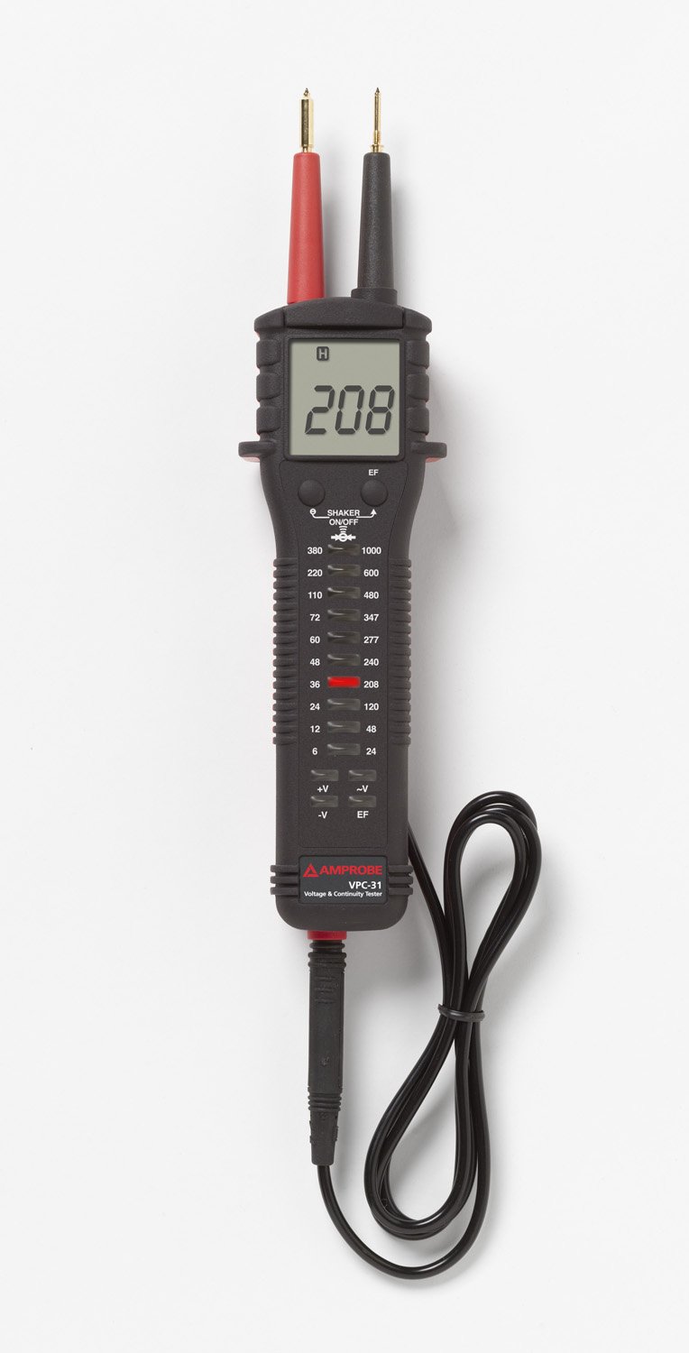 Amprobe VPC-31 Electrical Tester with VolTect Non-Contact Voltage Detection, LCD Display and Built-in Shaker