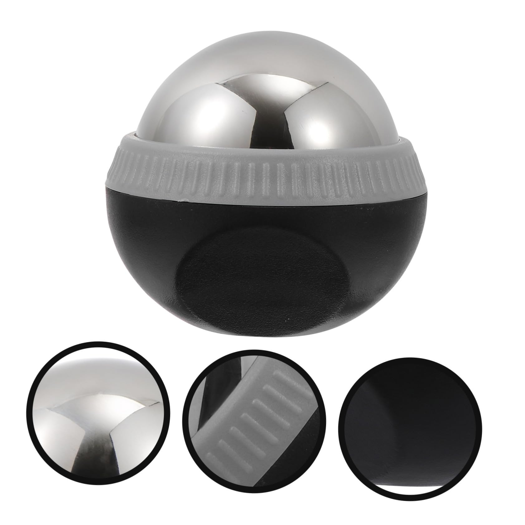 Edelstahl Massageball 1stück Schwarz für Workout und Beauty