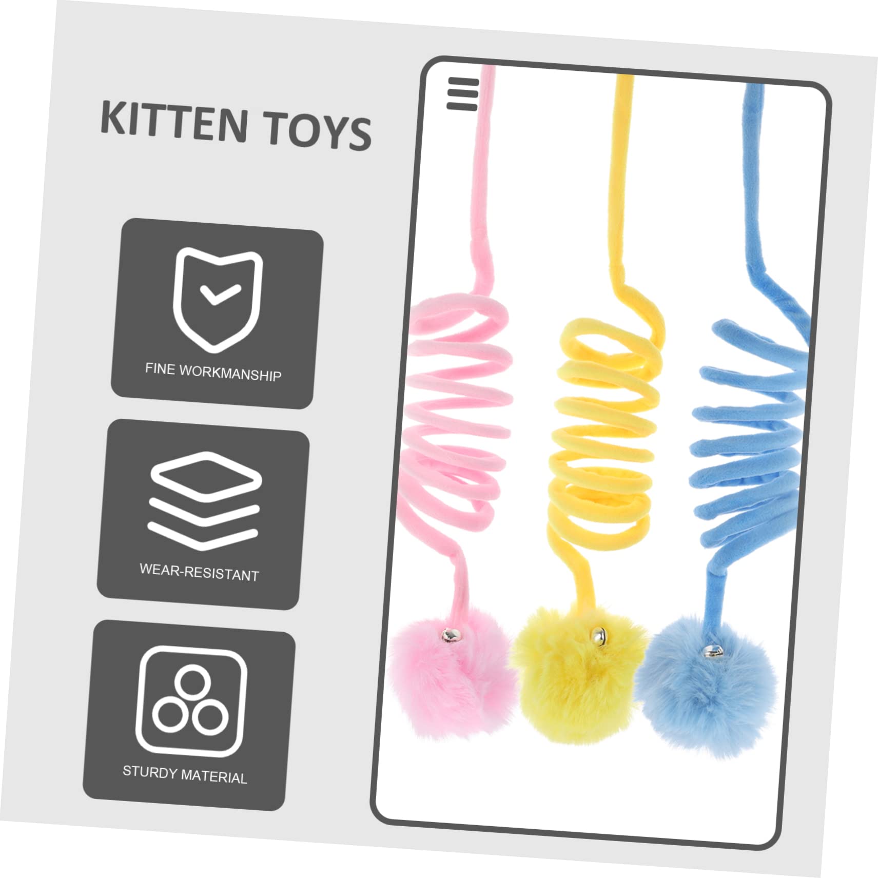 Happyyami 12stücke Teiliges Interaktives Katzenspielzeug Farbige Kratzbälle Mit Glocken Für Katzen Indoor-Spielzeug Mentalen Und Physischen Aktivität