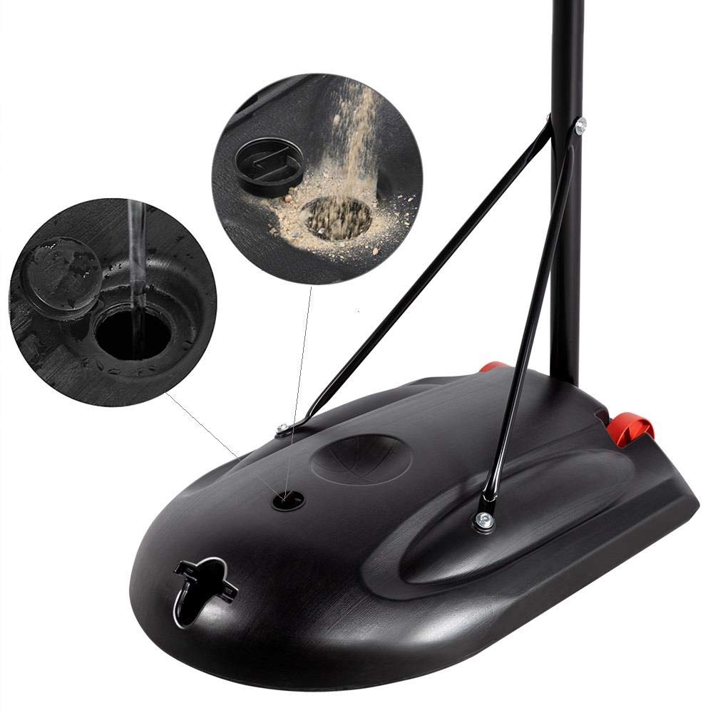 Yaheetech Panier de Basket sur Pied Exterieur Hauteur Réglable 219-279 cm Deux Roues avec Poteau Panneau Panier de Basket-Ball Remplir d’Eau ou de Sable Noir