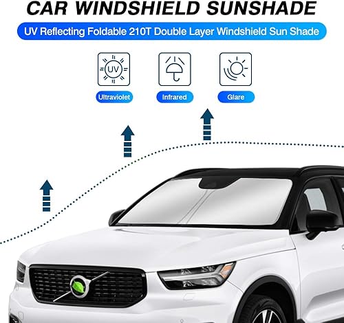 Miniatura 135 de KUST Parasol para parabrisas para Ford Fusion 2013-2020 2021, accesorios para ventana, protector de visera solar, plegable, bloquea los rayos UV