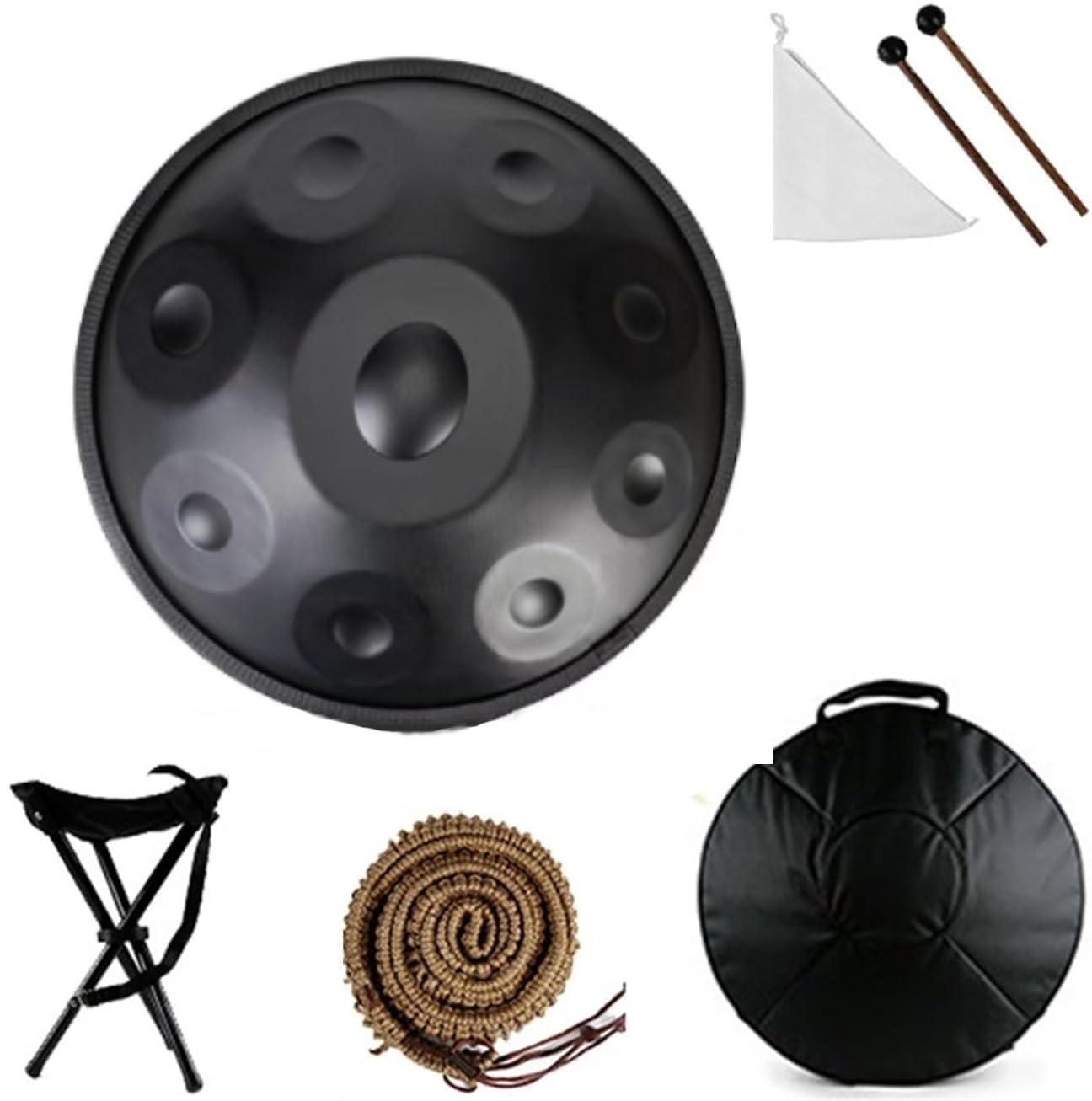 Handpan Drum, 432Hz 22 inches Steel Hand Drum, 9/10/12 Notes Steel