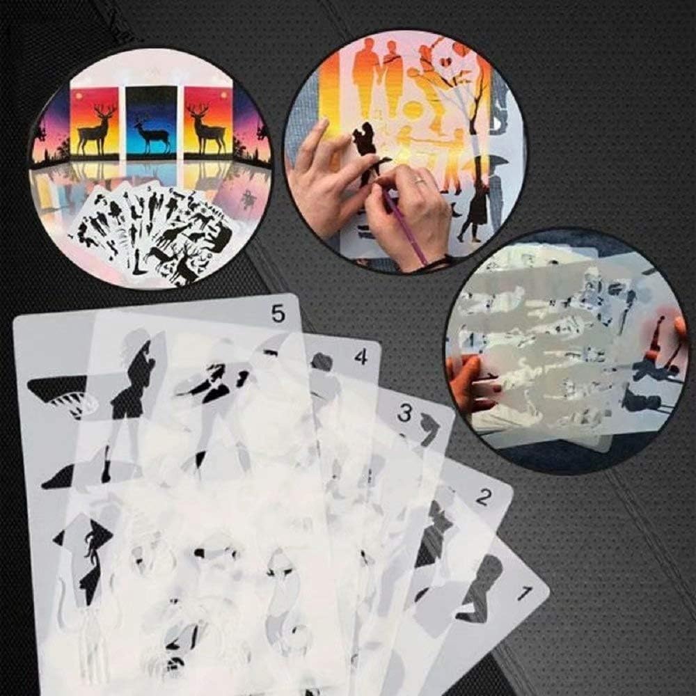 Comfybear Fast Draw Stencil Art Templates(12 Sheets/Set)