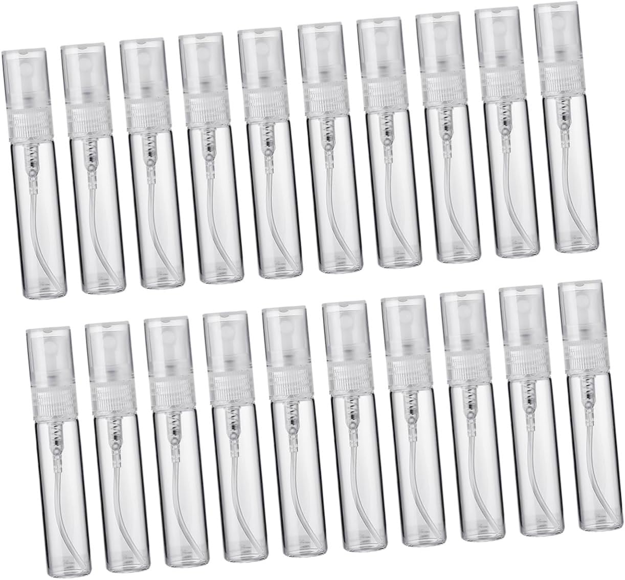 VALICLUD 20pcs Refillable Glass Perfume Bottles Portable Spray Containers for Women Travel Small Cosmetic Mist Bottles Convenient for Gym Date Car Use