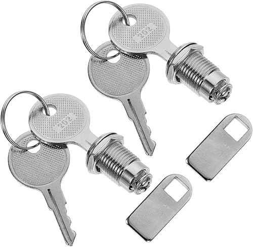 Housoutil 2 juegos de cerradura de leva Ch751 Cerraduras de gabinete de llaves con llaves Cerraduras de cajón Cerraduras de compartimiento Rv