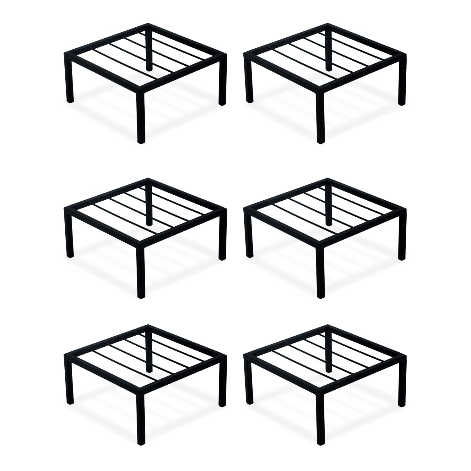 BonKaso Plant Stands - 2 Heavy Duty Metal Planters -11