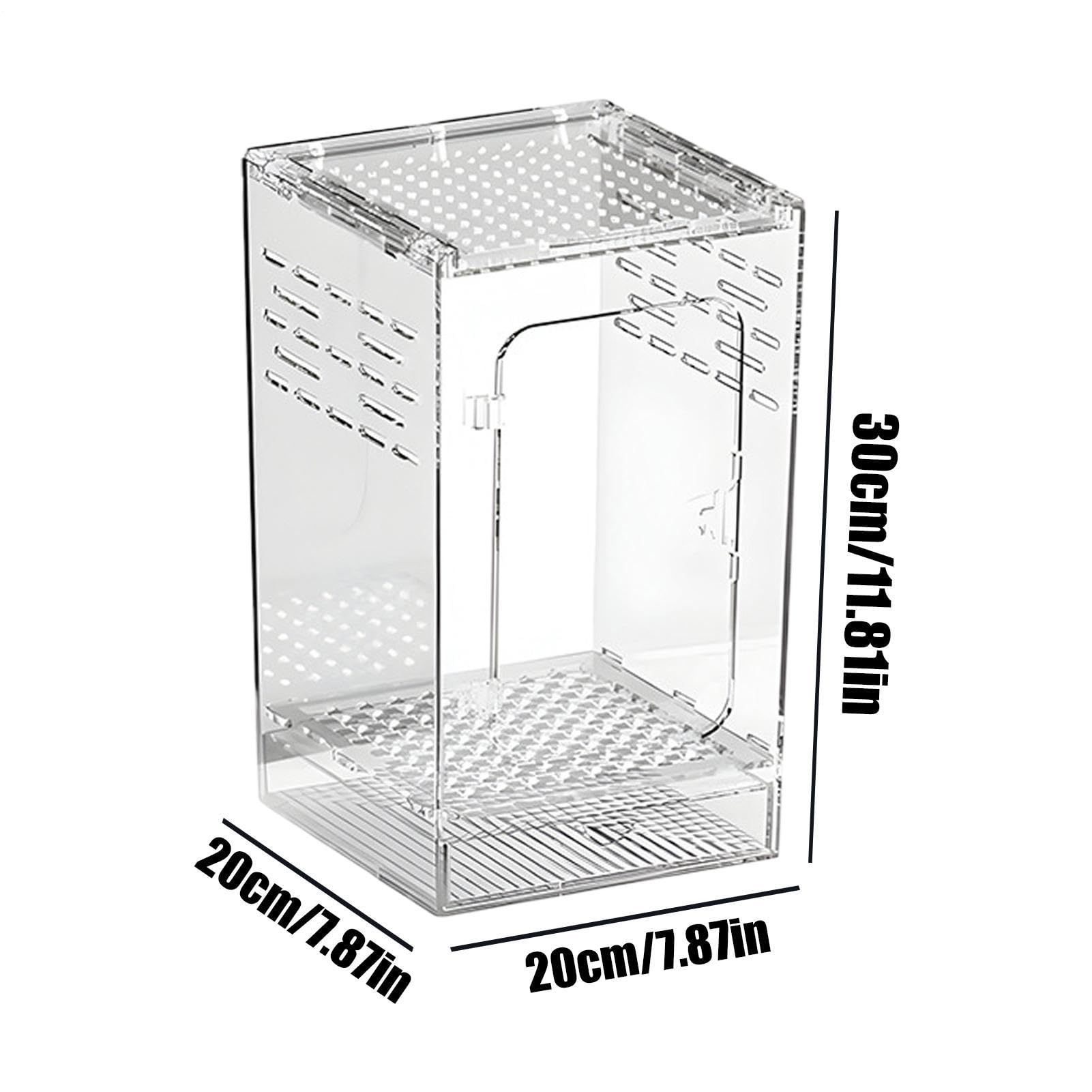 Pająk | Przezroczyste akrylowe terrarium o pełnej przejrzystości | Siedlisko małych pająków dla gadów | dla jaszczurek, ślimaków, żab, węży i krabów pustelników