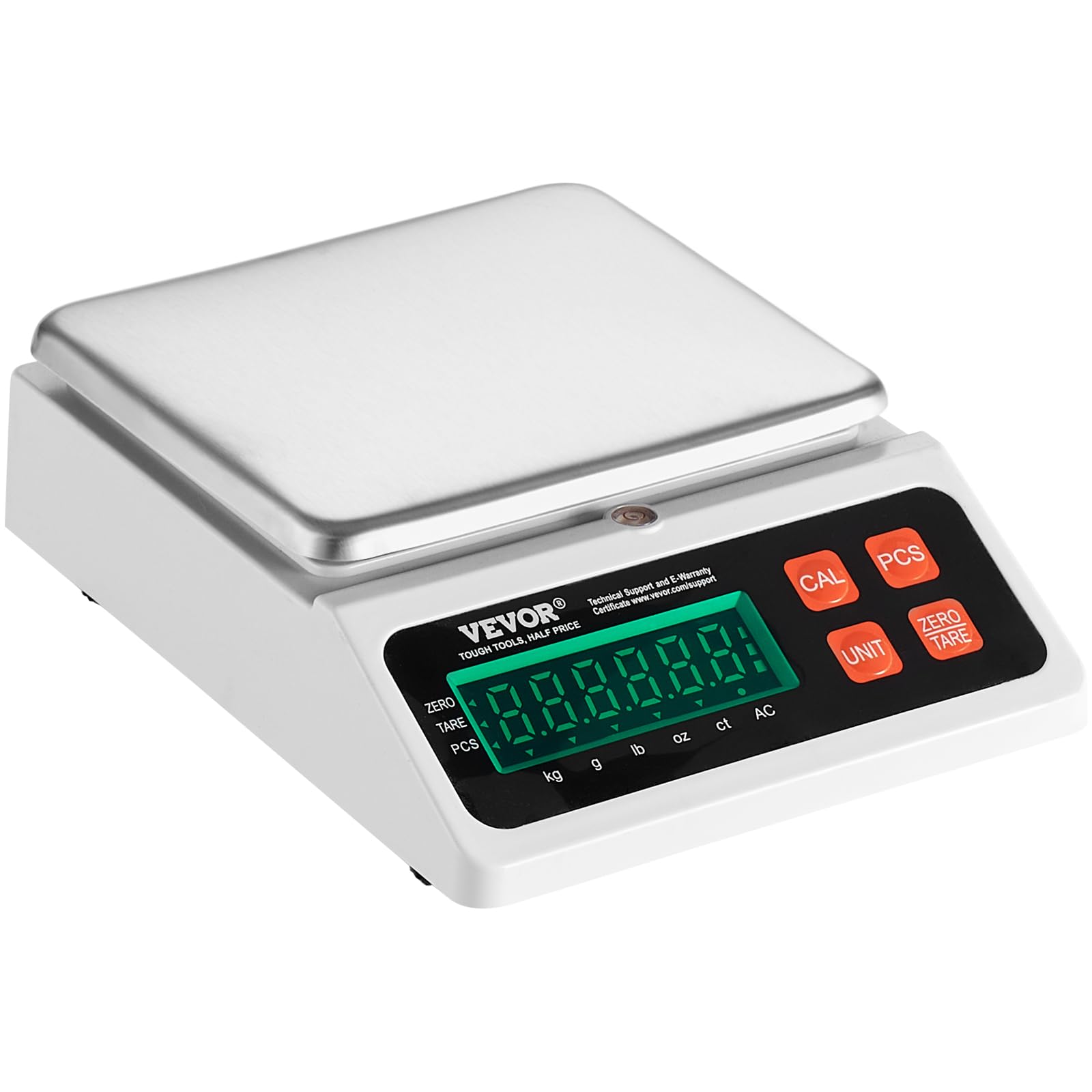 VEVOR Balance de comptage industrielle, 10 kg x 0,1 g, balance numérique pour monnaies, unités g/kg/lb/oz/ct, balance de comptage d'inventaire électronique avec écran LED pour pièces bijoux, cuisine
