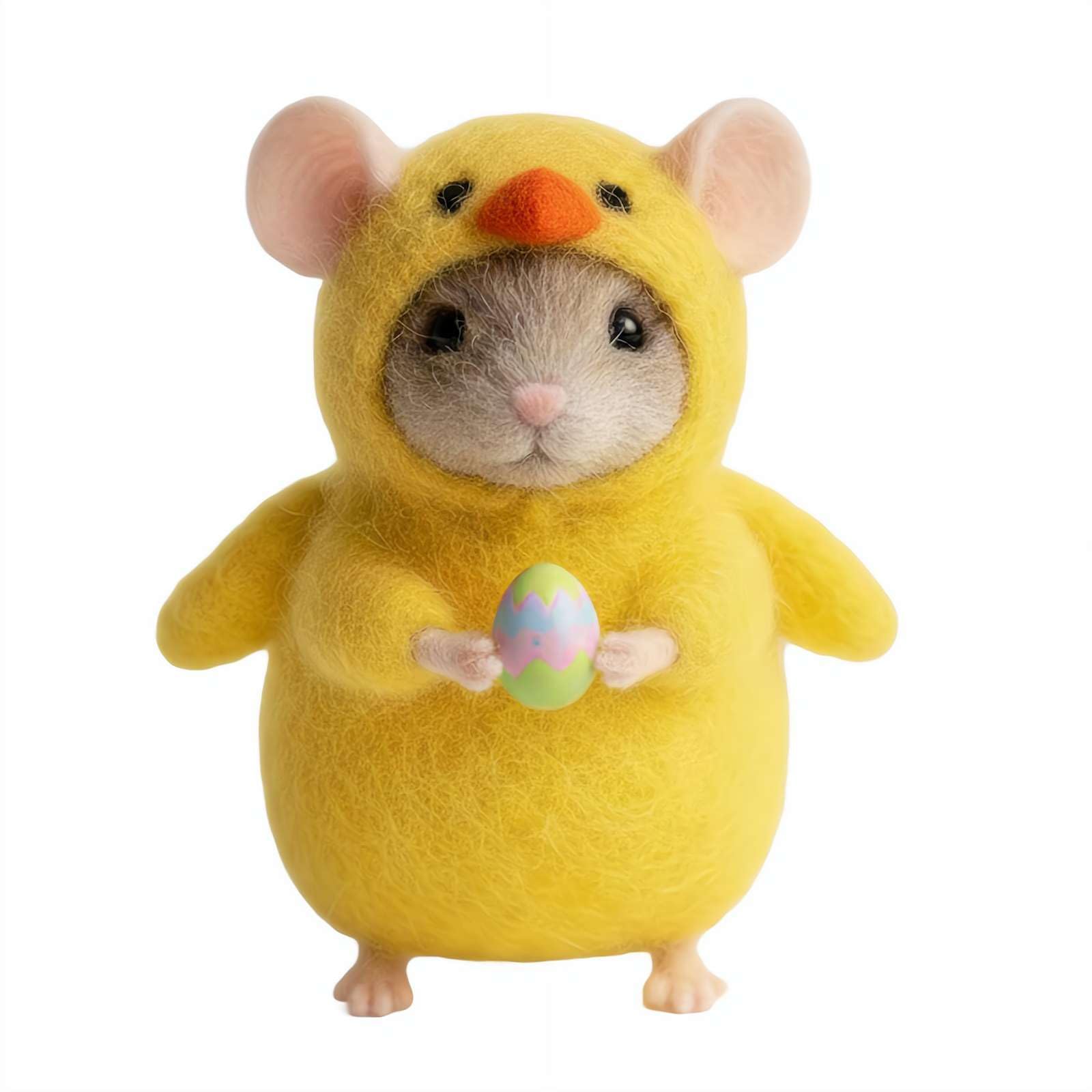 Easter Felt Mice, 8cm Needle Felted Mouse Ornament Easter Felt Mouse Figurines Tiered Tray Tabletop Decor Easter Basket Filler Spring Home Kitchen Room Window Party Supply