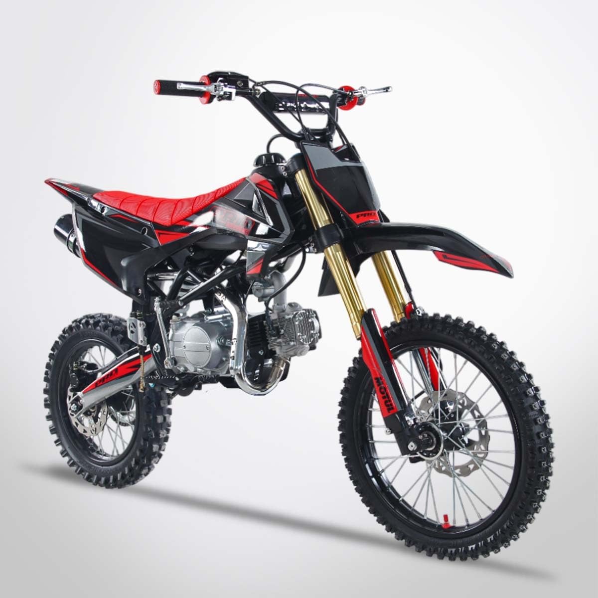 PROBIKE Dirt Bike 125-S 17/14 Rouge Édition 2026 | Pit Bike Cross 125cc 9CV 4T | Suspension Totale Disques Freins | Piste Ado/Jeune Adulte