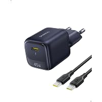 Baseus Enerfill Caricatore USB C 45W GaN con Cavo 1m, Alimentatore Fast Charging PPS PD