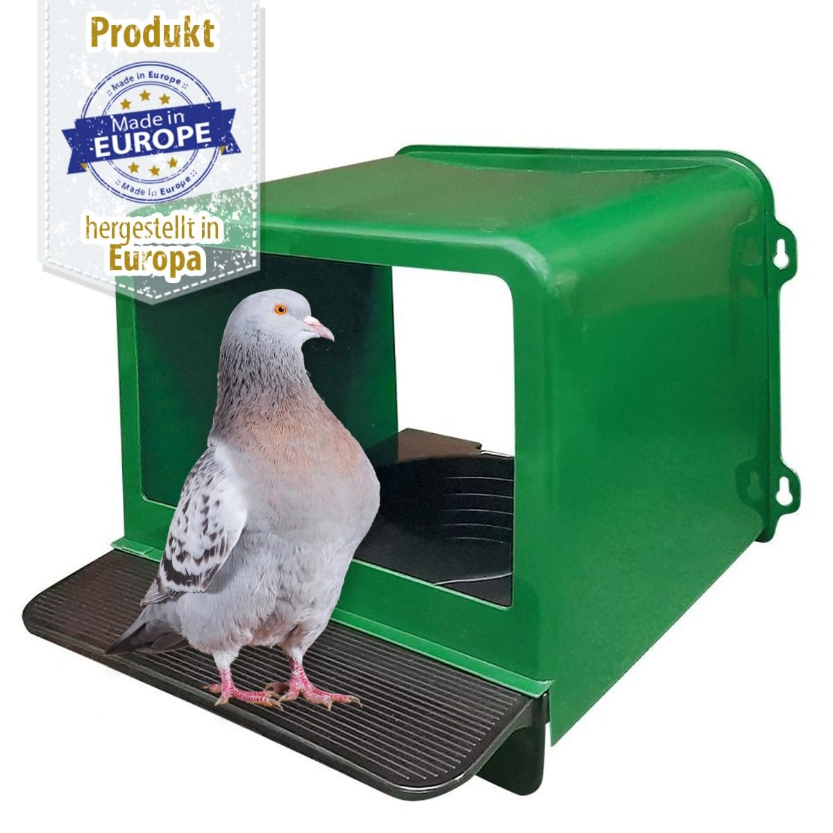 Breker Casa para palomas, 1 compartimento, plástico, moderno, verde/negro, paloma, codorniz, gallina enana
