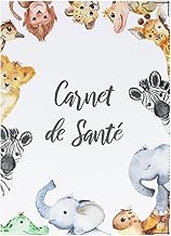 Color Pop Child Health Book Cover – Made in France – Printed PVC – For Health Log, Prescription – 22 x 16 cm (Savane)