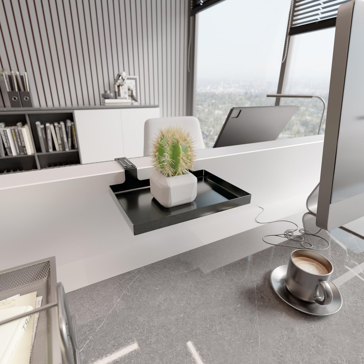 Snapklik.com : Office Cubicle Shelf - 8.3 X 5.5 X 1.7 Storage Organizer ...