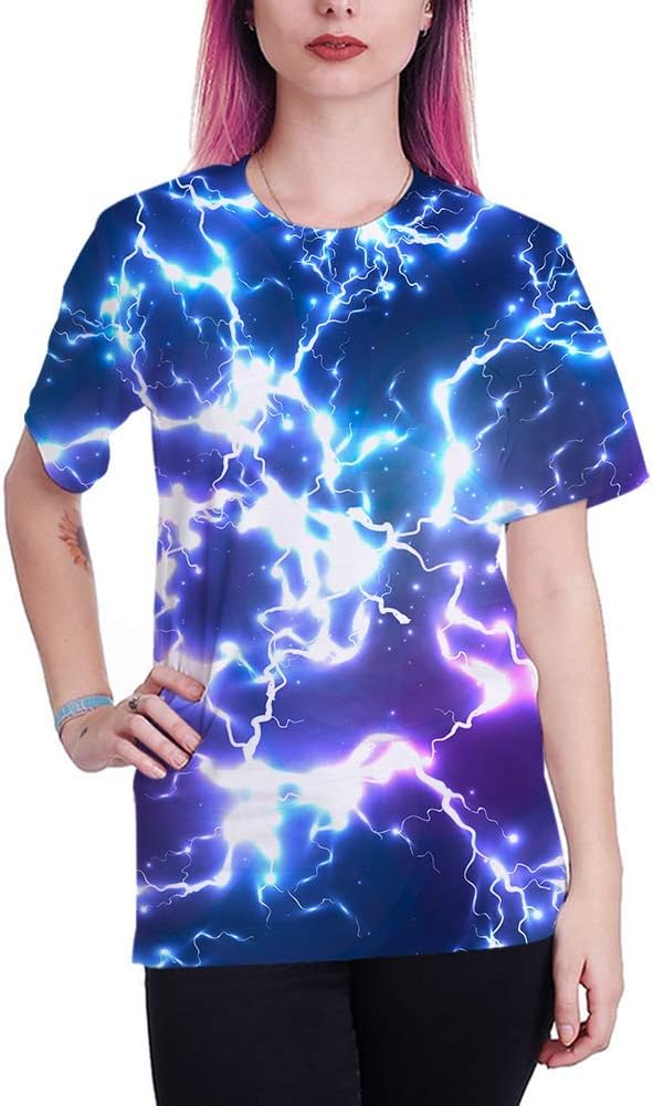 SYAIMN Unisex 3D Pattern Printed Short Sleeve T-Shirts Casual Graphics Tees - Image 4