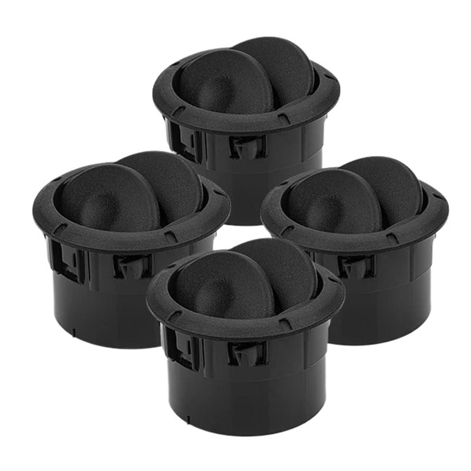 Bocchette Aria Auto Per Vauxhall Per Opel Movano B 2010-On 4PCS Argento/Nero Copertura Della Griglia Di Ventilazione Dell'aria Condizionata Alette Regolabili(4pcs Black)