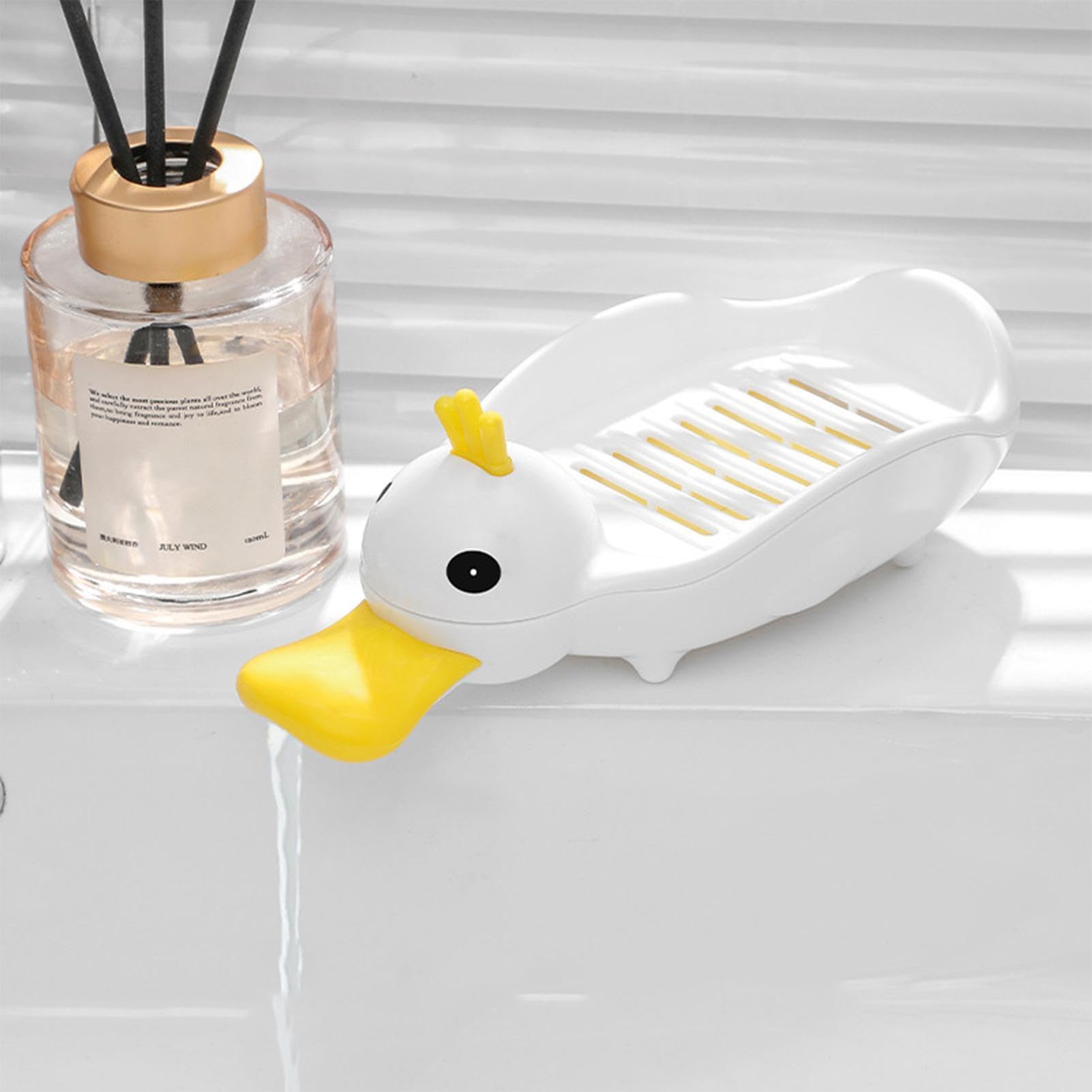 HELTER Portasapone creativo con scarico, 2 porta sapone a forma di foglia verde con struttura in metallo moderno vassoio per sapone per doccia, bagno, cucina, decorazione della casa
