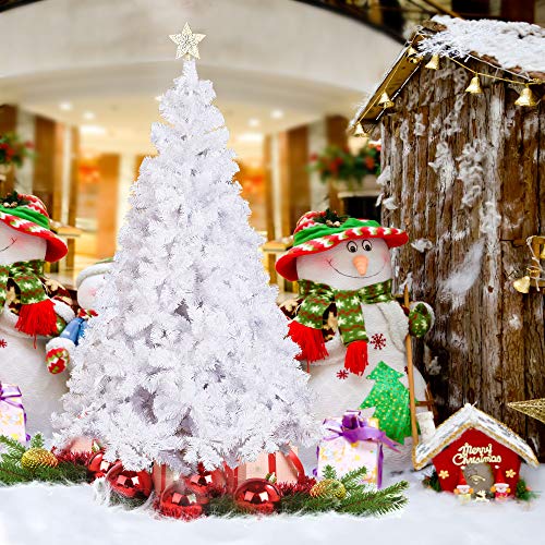 Livebest 6ft Artificial Holiday Christmas Tree w/Metal Stand 800 Tips Gorgeous Pine Xmas