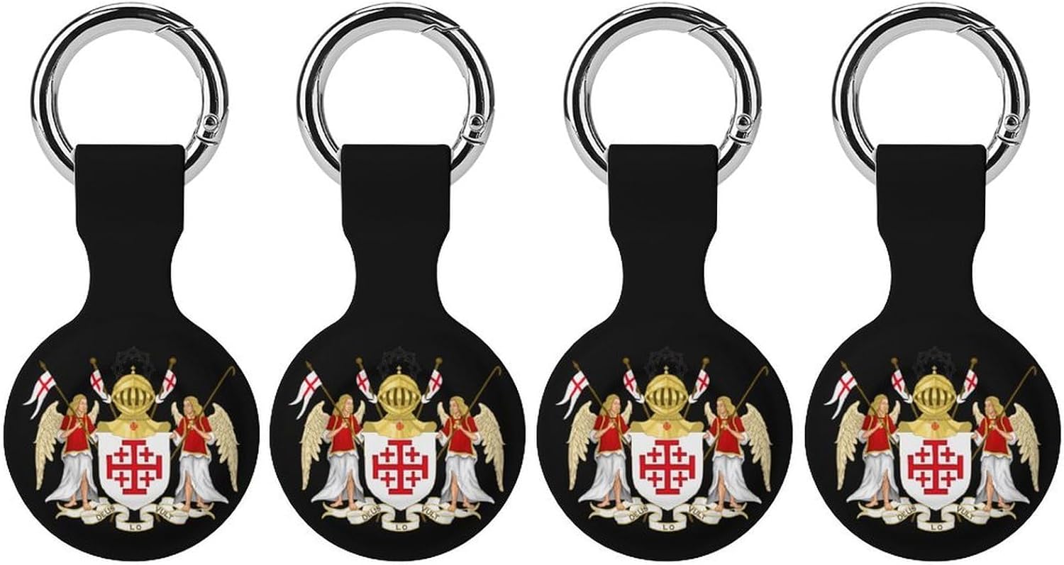 Order of The Holy Sepulchre Funny Cover Compatible with AirTag Case Protector GPS Tracker Holder with Keychain