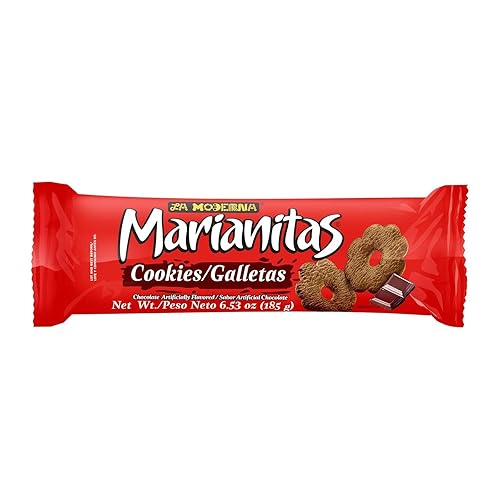 La Moderna Marianitas de chocolate de 6.53 onzas, aperitivos divertidos para niños, auténticas galletas de nuez mexicanas, Galletas de nuez para