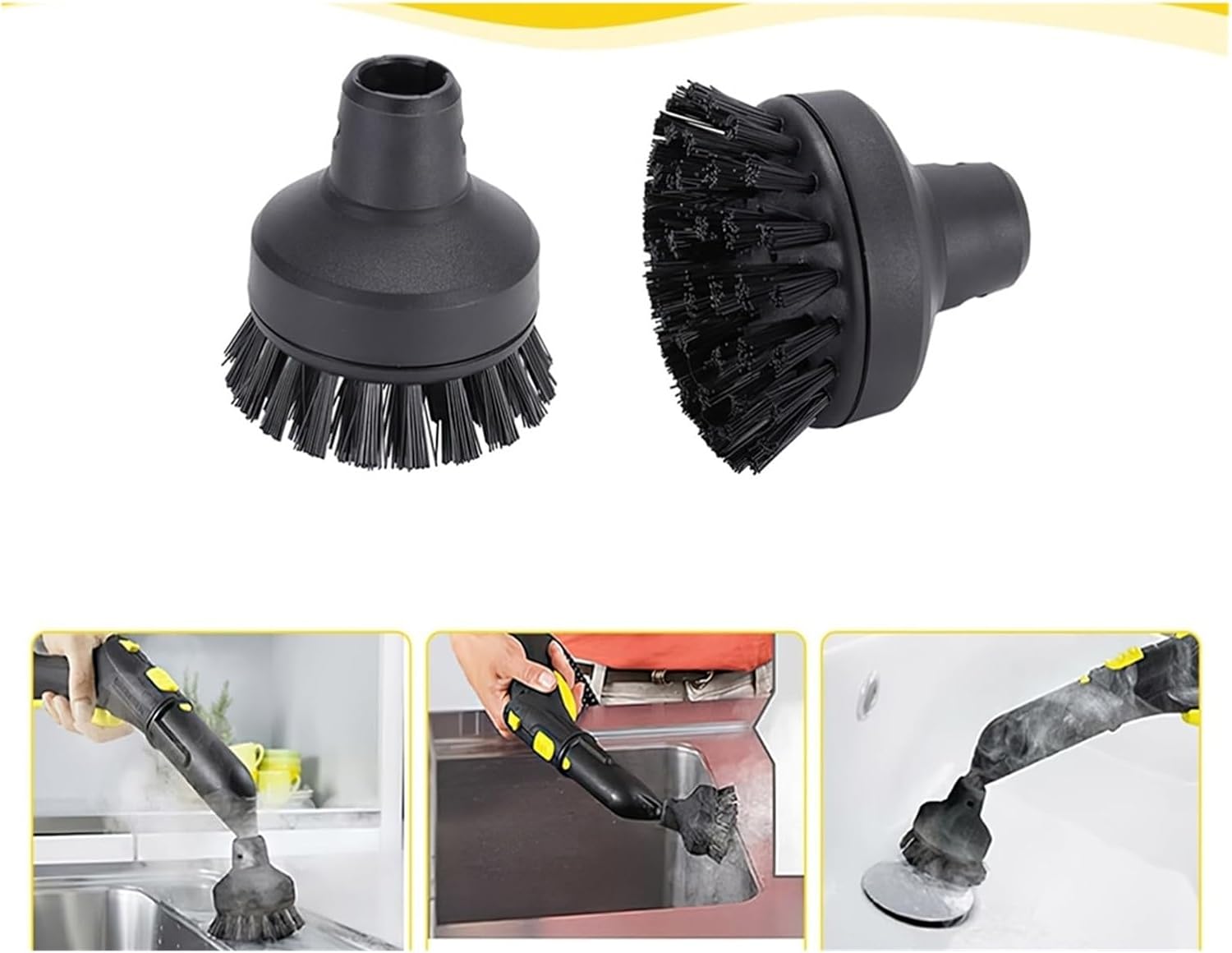A66T 10-Piece Accessory Set - Compatible For Karcher Steam Cleaners SC1, SC2, SC3, SC4, SC5, Includes Nozzles, Brushes, And Cloths​