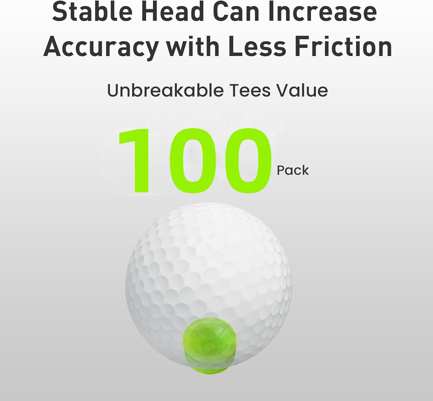 FINGER TEN Castle Golf Tees Plastic Unbreakable Mixed Sizes or Same Heights Value 100 Count - Image 3