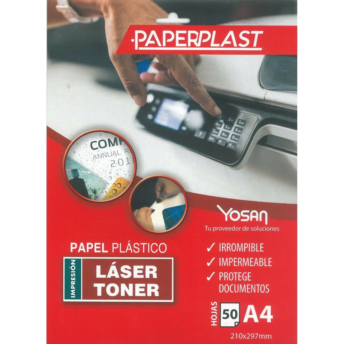Plastica Stampabile in A-4 per Toner - Laser (BIANCO) 120 Micron