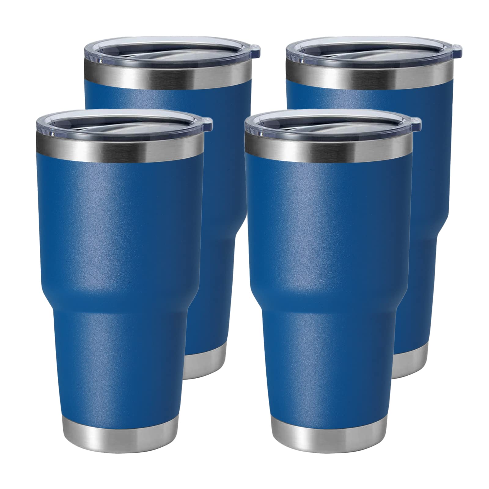 HASLE OUTFITTERS Edelstahlbecher, doppelwandig, vakuumisoliert, Reisebecher, langlebig, isoliert, Kaffeebecher, Geschenkbox-Set (Dunkelblau, 4)
