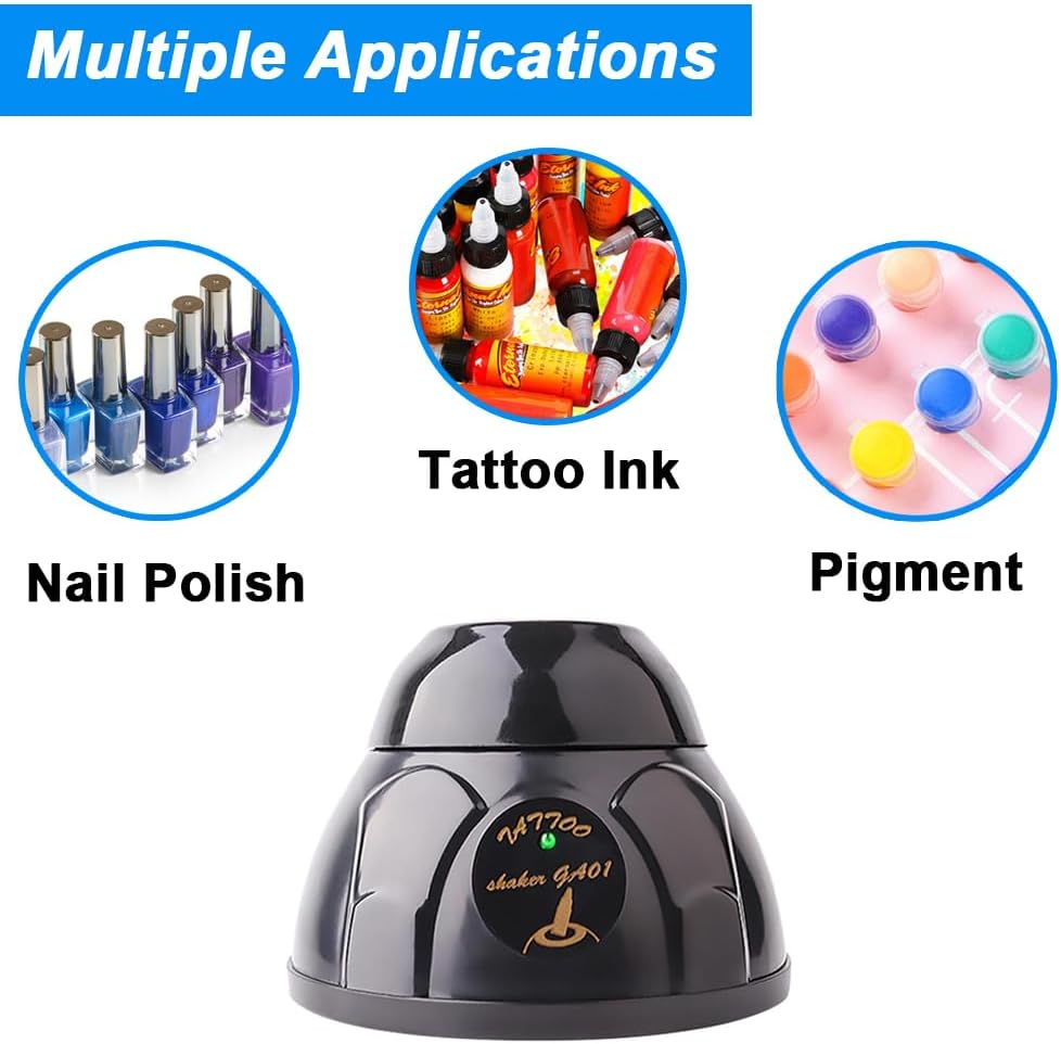 Mini Vortex Mixer - Gakonp 4000rpm Paint Shaker Nail Polish Shaker Vortex Paint Mixer for Lab Mixing Tattoo Ink Eyelash Products Mini Ink Mixer with Touch Function