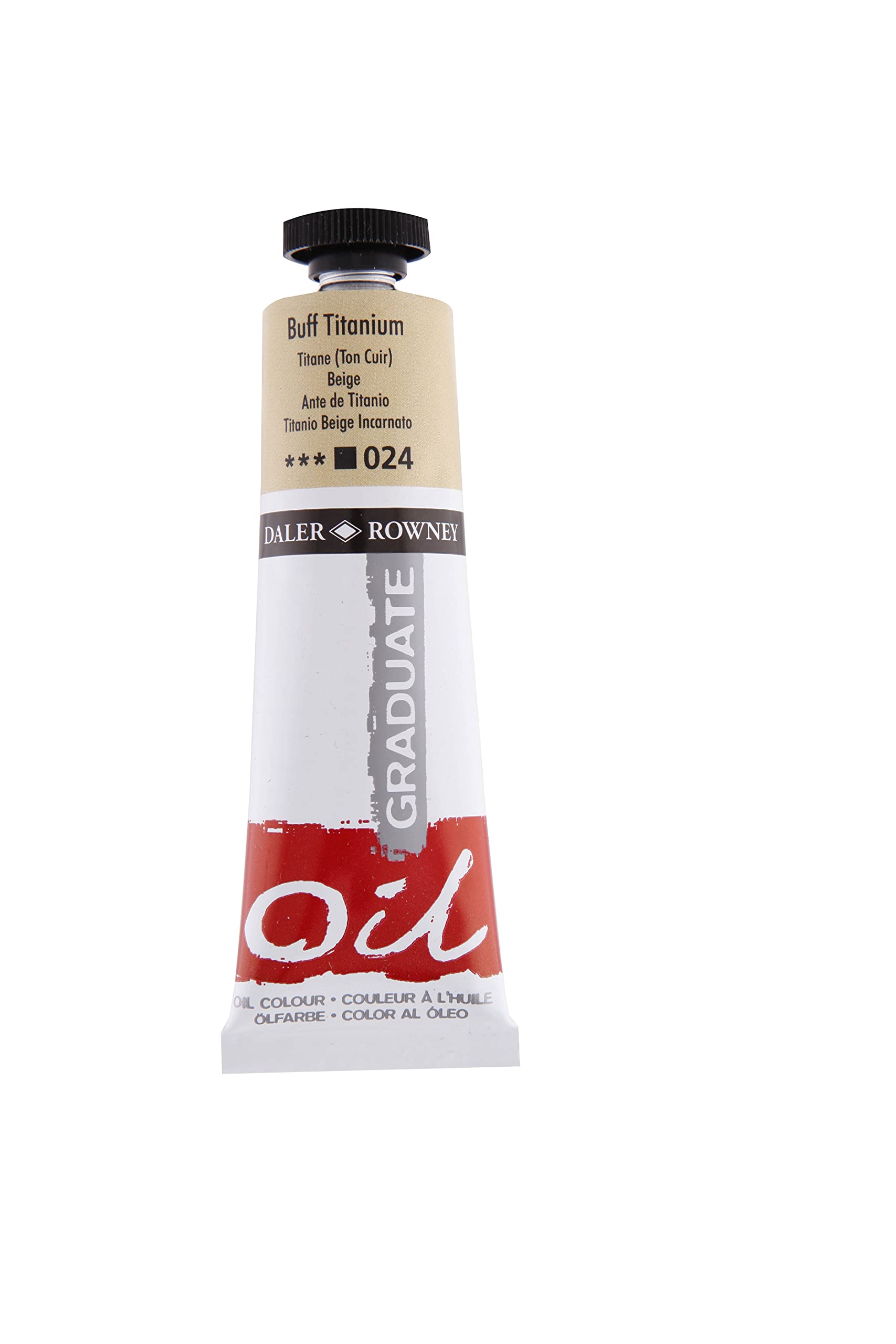 Daler-Rowney Graduate Oil Paint, Aluminium Tube, 1.28oz - 38 ml, Buff Titanium