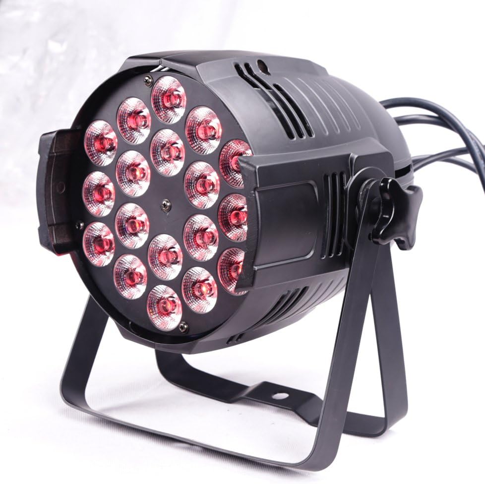 MAD OWL LED Par Light displaying a spectrum of colors