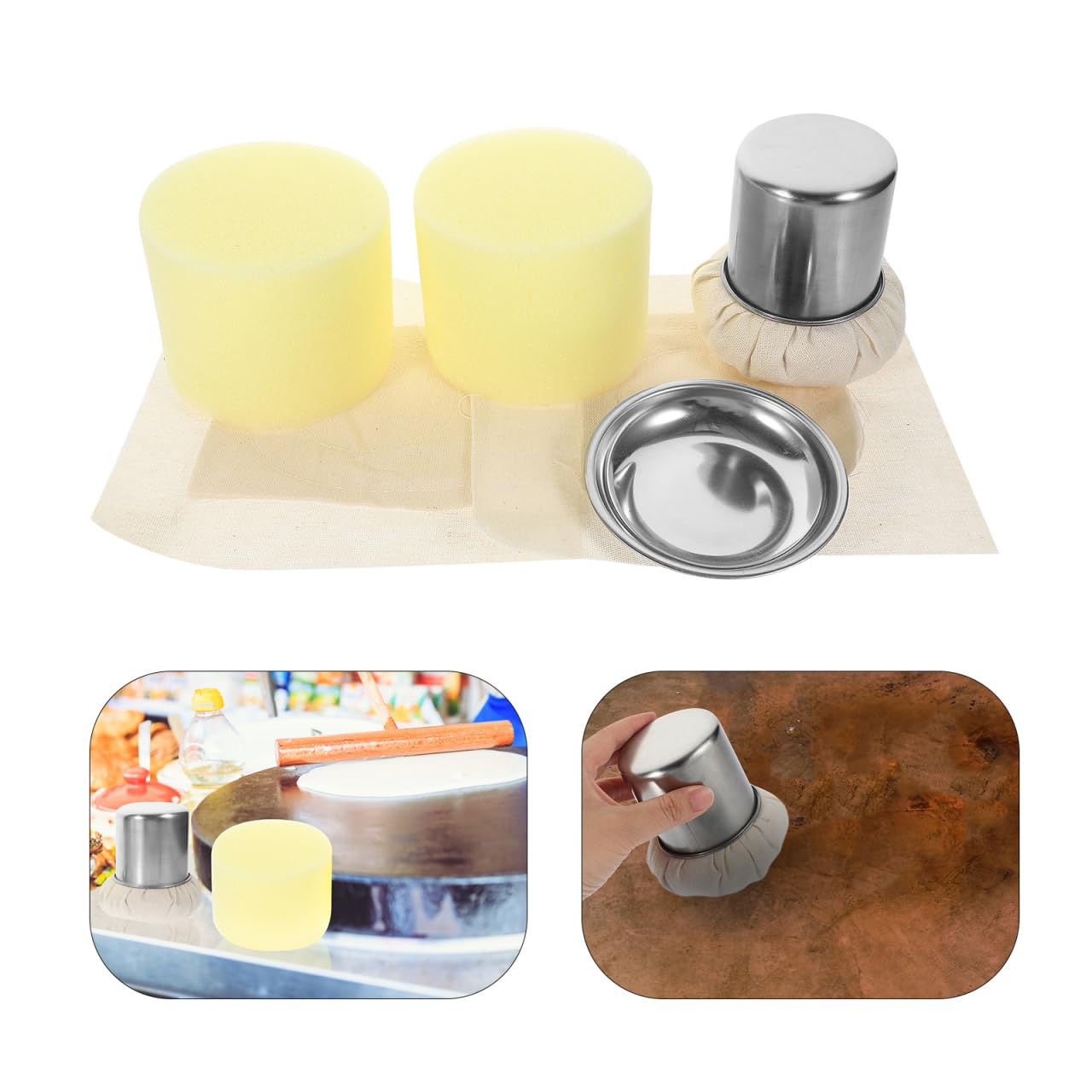 PRETYZOOM Brosse À Huile Pour Crêpes Avec Plateau Pratique Outil De Cuisine Multifonctionnel Pour Badigeonner Et Répartir L’Huile Uniformément