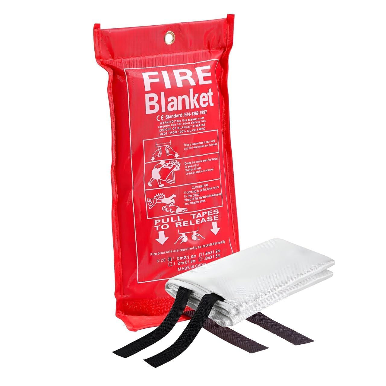 Fire Blanket, Fiberglass Fire Suppression Blanket for Emergency Survival, Kitchen, House, Grill, Camping, Car, Welding-image-10