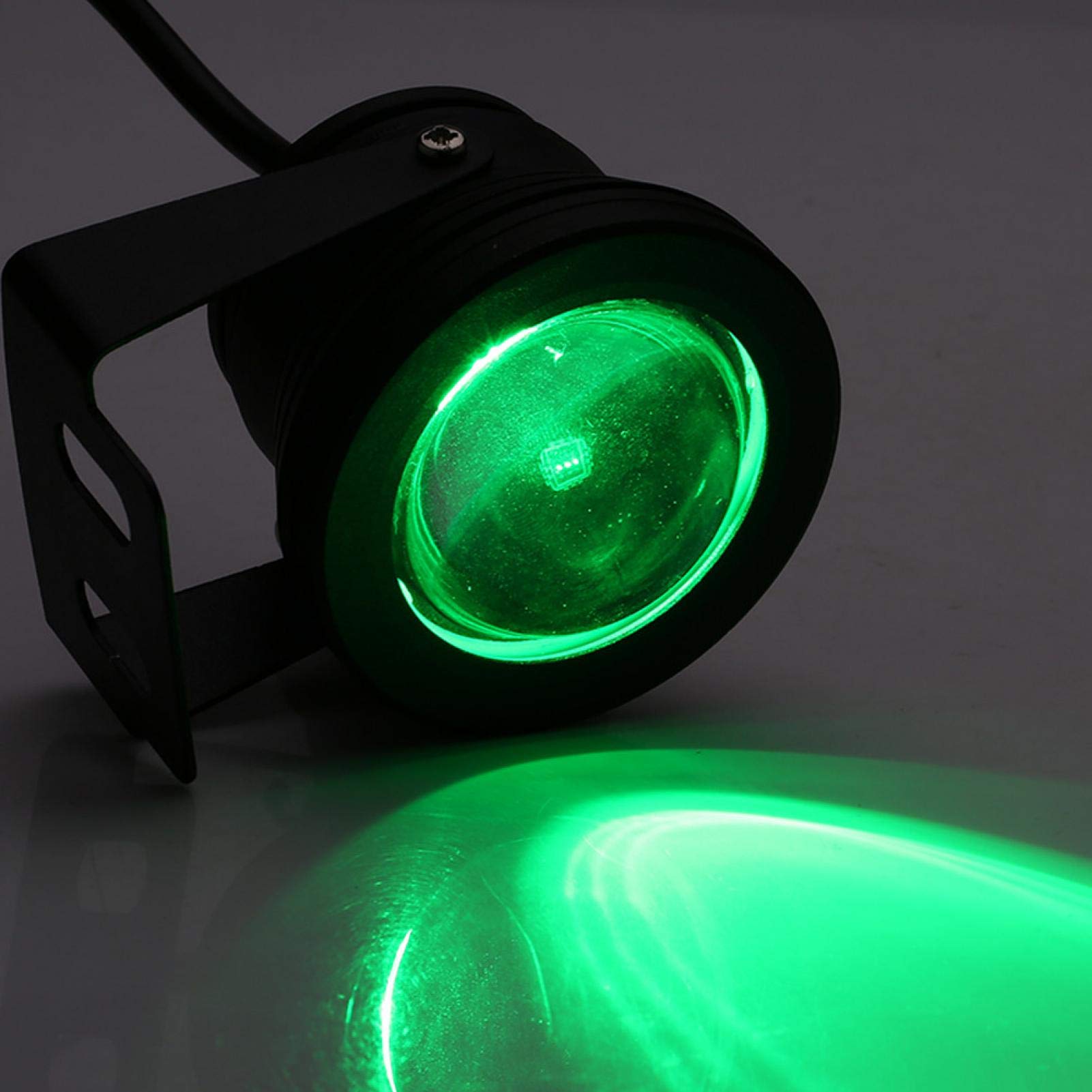 Reflektor dla Yard, Reflektor LED 10W RGB Reflektor Zewnętrzny Zdalne Sterowanie, Kolorowe Reflektory z Możliwością Przyciemniania 12 V, Wodoodporne Oświetlenie Krajobrazowe,(Czarna muszla)