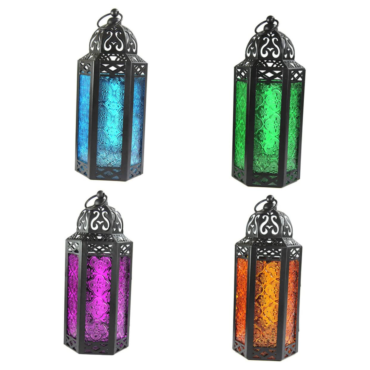 GRIRIW Iron Candle Lantern Candle Holder Lantern Solar Fall Front Porch Decor Candle Lantern Decoration Retro Decor T Handle Storm Lantern Candle Hanging Candle Holder Ornaments Glass