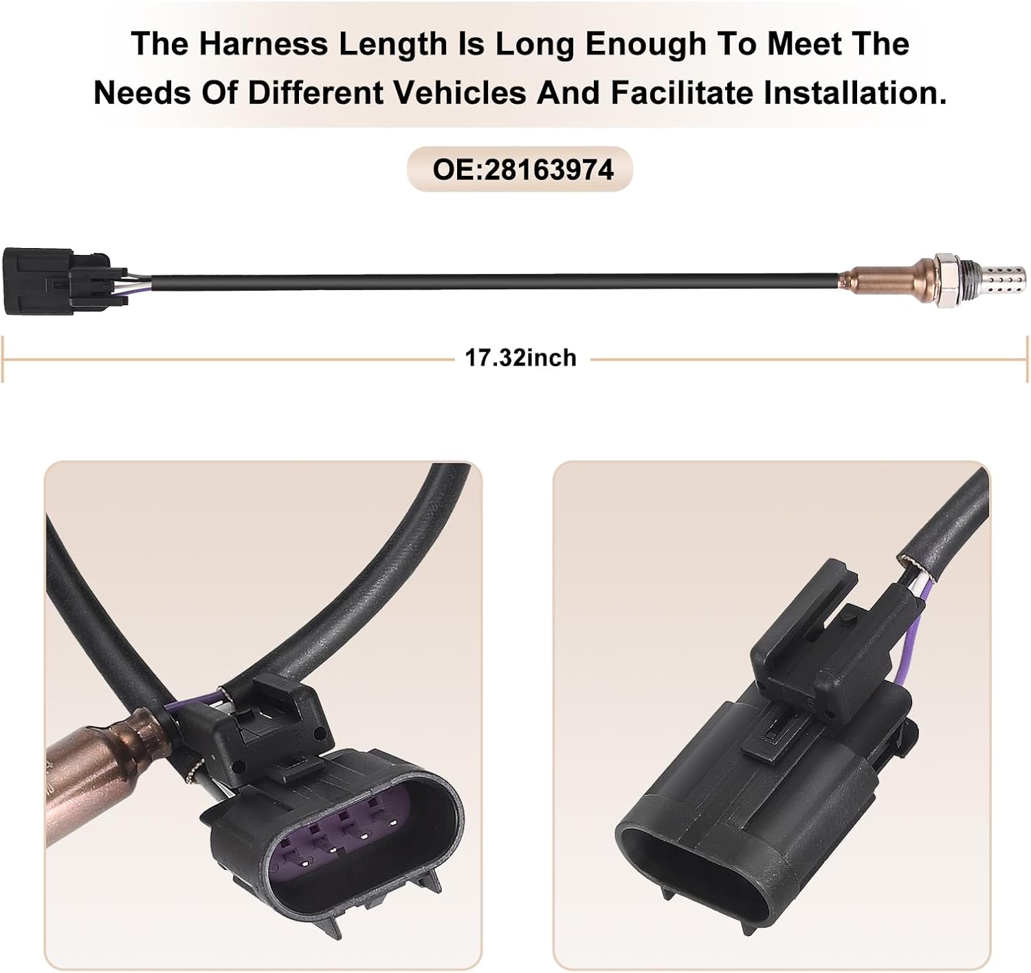 O2 Oxygen Sensor Replacement for Kohler EFI Engines CH18 CH20 CH22 CH23 CH25 CH620 CH640 CH670 CH680 CH730 and More Replaces# 25-418-07-S 264859 28163974